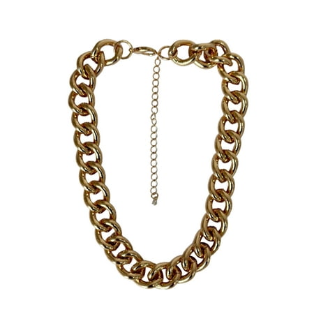 No Boundaries Gold Plated Chunky Metal Heart Necklace for Female Adults and Teens