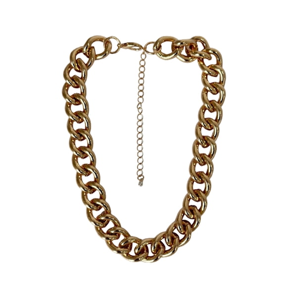 No Boundaries Gold Plated Chunky Metal Heart Necklace for Female Adults and Teens