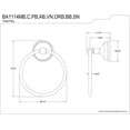 thumbnail image 3 of KINGSTON BRASS BA1114C Victorian 6" Towel Ring, Polished Chrome, 3 of 3