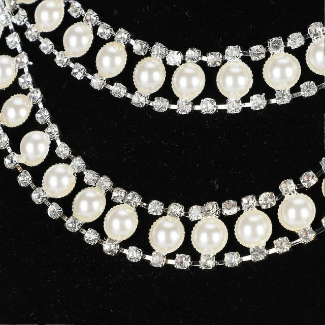 Rhinestones Chain Welded Double Row for DIY Clothing Decoration Accessories 1 Yard