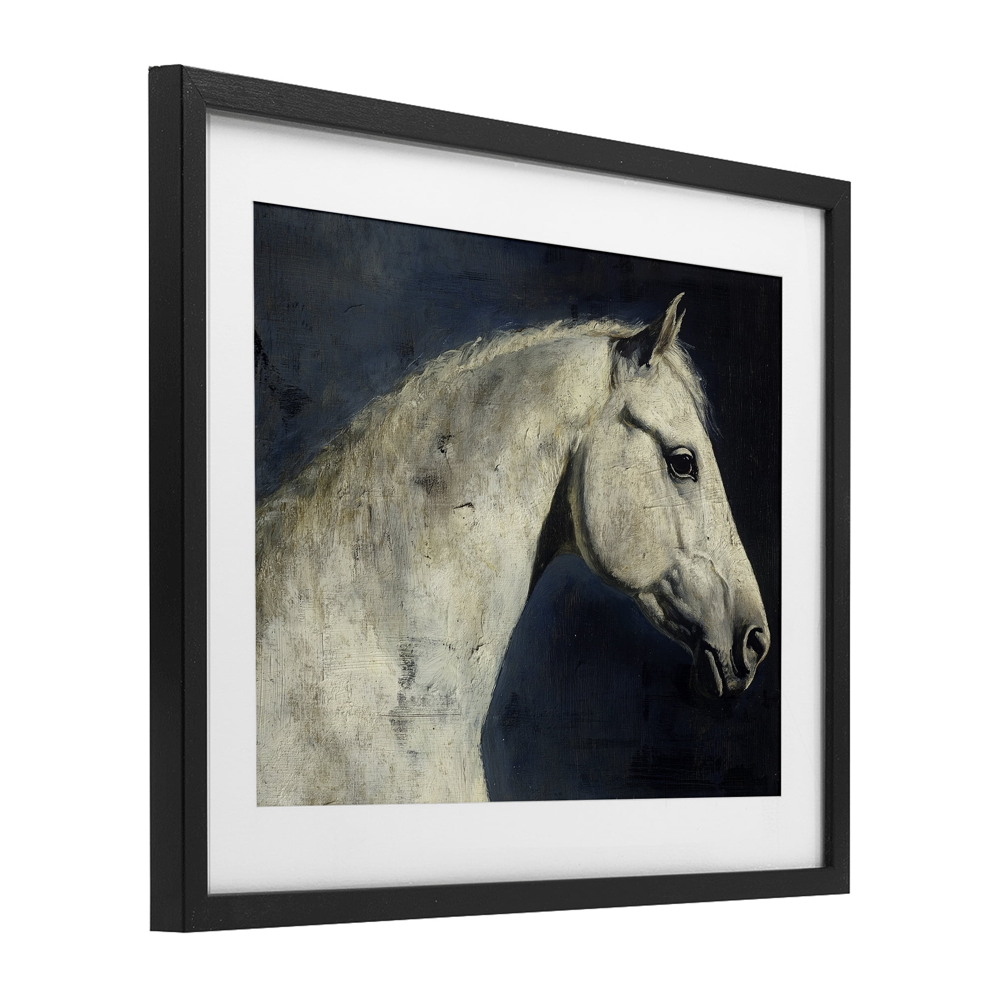 Stupell Industries Equine On The Blue Night Black Framed Print Under Glass, design by Svetlana Aleynikova