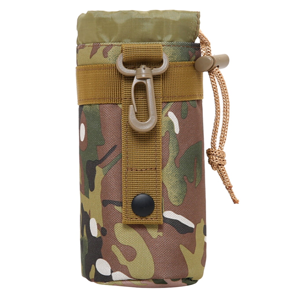 Water Bottles Pouch Bag Outdoor Sports Camouflage Drawstring Portable