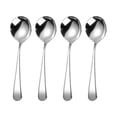 thumbnail image 2 of Round Spoon 304 Stainless Spoon Fork Household Cute Small Soup Spoon Thick Round Bottom Eating Spoon,4Pc Spoon Clearance, 2 of 9
