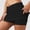 Black, variant on Tennis Skorts for Women Stretchy Cross Waist Mini Skirt Golf Athletic Running Side Slit Skirts Solid Color Trendy Womens Sport Skirts Black L