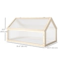 thumbnail image 3 of Outsunny Wooden Cold Frame Greenhouse, Natural Wood, 3 of 10