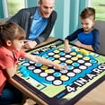 thumbnail image 5 of Franklin Sports Checkers and Four in a Row Mat Game - addictive Family Fun! - Soft Play Mat for Kids of all Ages - Comes with 42 Plastic Pucks, 5 of 7