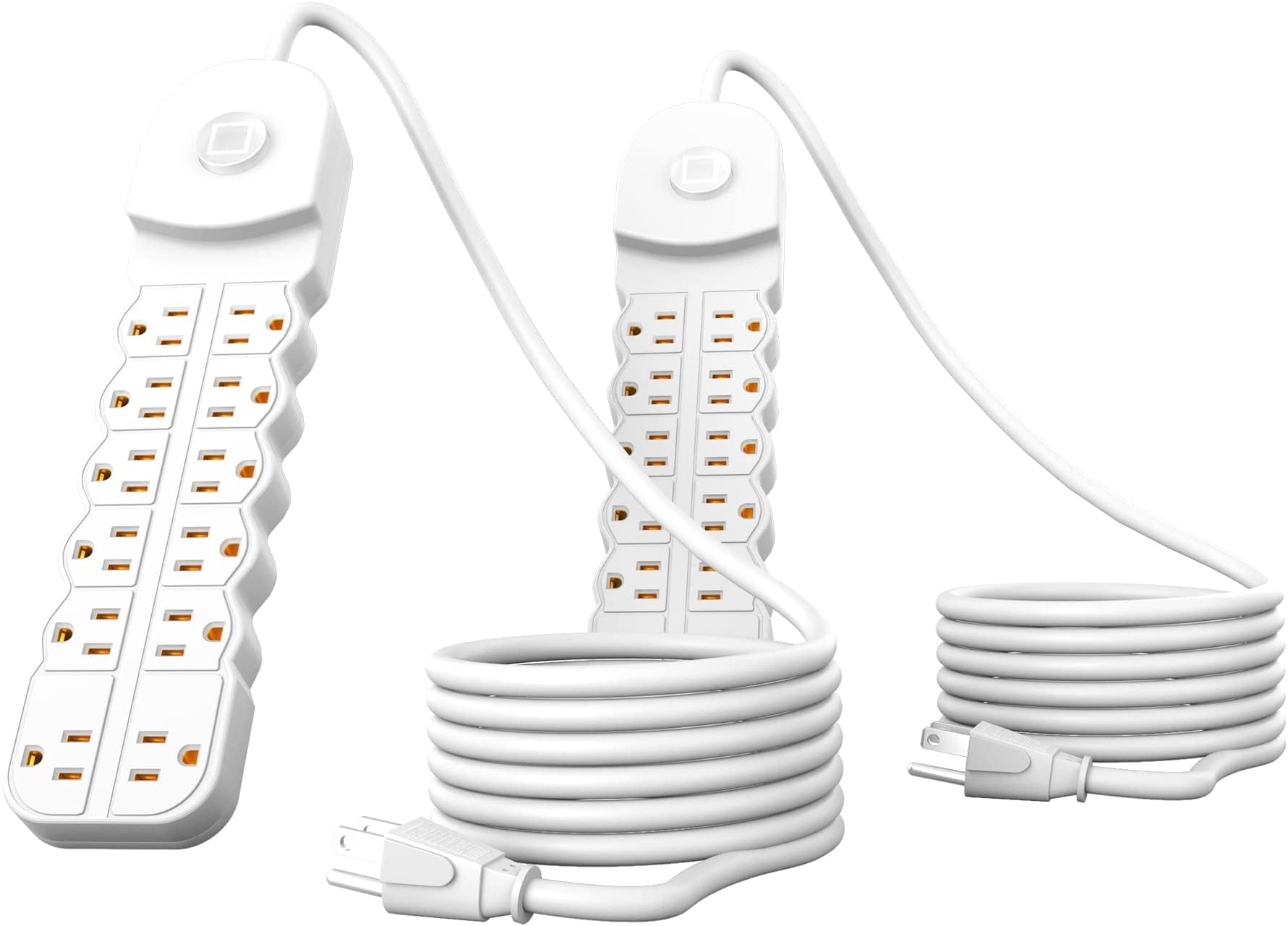 Power Strip with 12 Outlets 6 ft, Heavy Duty Multiple Plug Outlet