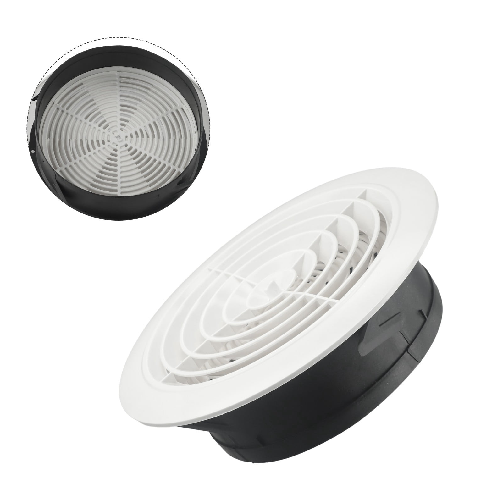 Wodtesl Round Adjustable Air Vent For Wall Ceiling Mounted Indoor Ventilation Grille Vents Cover 75mm/100mm/125mm/150mm/200mm