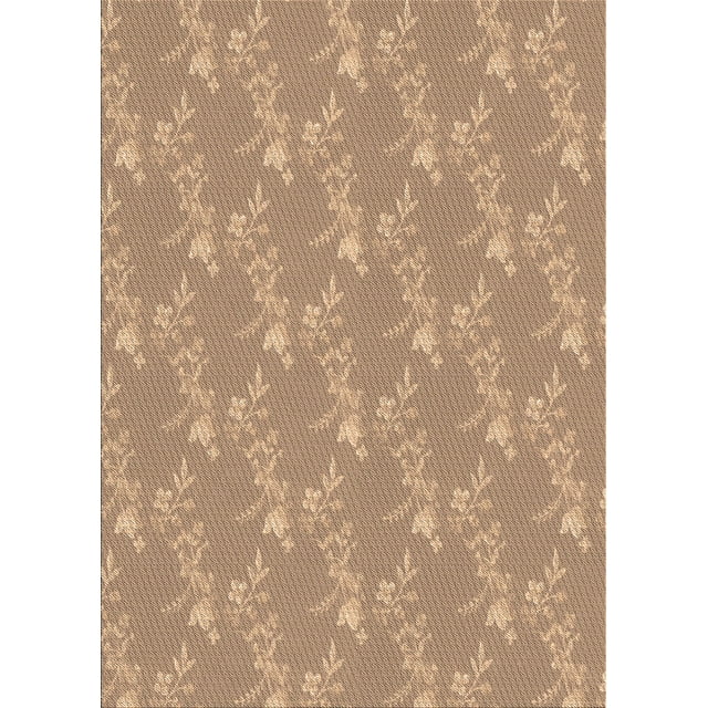 Ahgly Company Machine Washable Indoor Rectangle Transitional Brown Sand Brown Area Rugs, 4' x 6'