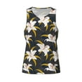 thumbnail image 4 of Xecao Lilies Flowers Men's Tank Top Workout Quick Dry Sleeveless Gym Jogging Muscle Shirts Summer Swim Beach Tops, 4 of 9