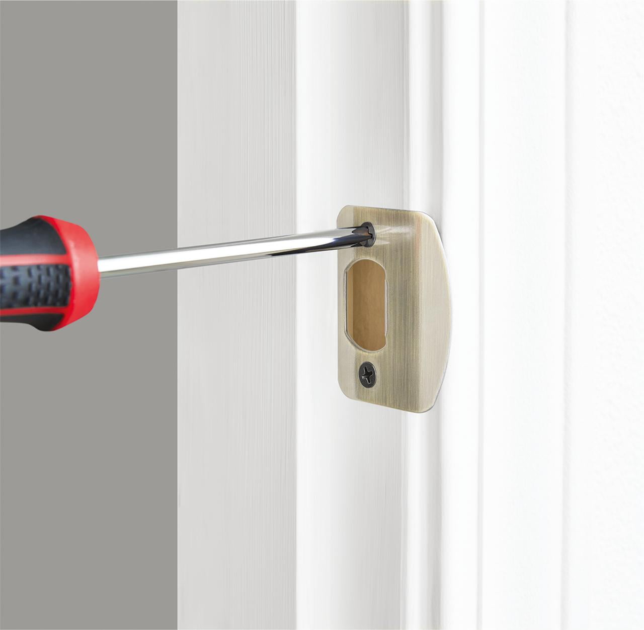 Hyper Tough Privacy Bed and Bath Doorknob Antique Brass Finish
