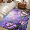 thumbnail image 4 of Area Rugs 2.7'x5', Purple Lavender Carpet for Living Room Bedroom Dining Room, Spring Watercolor Country Wildflowers Throw Kitchen Rugs Non Slip Washable Rectangle Indoor Outdoor Rugs, 4 of 8