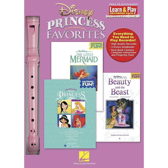 Hal Leonard Disney Princess Favorites Learn & Play 3-Book & Recorder Pack
