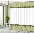 thumbnail image 4 of Ambesonne Vintage Shower Curtain, Old Fashioned Lace Pattern, 69"Wx75"L, Pale Olive, 4 of 4