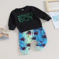 thumbnail image 2 of Baby Boy 2 Piece Outfits Letter Print Long Sleeve Sweatshirt and Tree Print Pants for Toddler Fall Clothes, 2 of 8