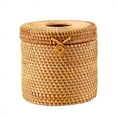 thumbnail image 4 of Rattan Tissue Box Toilet Paper Cover Wicker Decorative Holders with Lid for Storage Single Roll and Tissues in Bathroom, 4 of 11