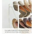 thumbnail image 3 of Yamazaki Home Slim Shoe Rack, White, Steel,  Holds 8 to 12 shoes, Supports 26.4 pounds, 3 of 4