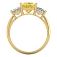 thumbnail image 4 of Clara Pucci 14K Yellow Gold 2.5ct Yellow Three-Stone Ring for Women, 4 of 8