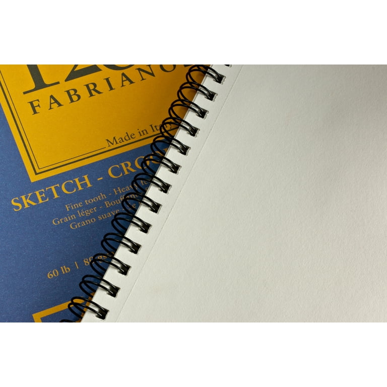 Fabriano 1264 Mixed Media Pad, 9”x12”, 110 lb, 60 Sheets, 100%  Alpha-Cellulose, Dry & Wet Mediums 