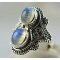 thumbnail image 3 of Navya Craft Rainbow Moonstone Oval 925 Sterling Silver Handmade Women Statement Ring Size 12.0, 3 of 4