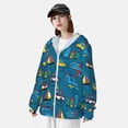 thumbnail image 3 of Balery Transportations with Buildings Sudadera ligera de manga larga con capucha y protección solar UPF 50+ para hombre y mujer, ideal para pesca y running-Medium, 3 of 7