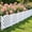 34x30cm, variant on White Plastic Picket Fence Edging for Lawns and Flowerbeds,Modular Design with Sturdy Ground Insertion for Garden Borders,Modern Decorative Barrier to Define Space and Enhance Outdoor Scenery