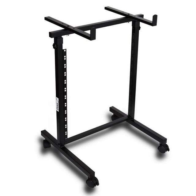 Pyle PDJSD2 Support Universel en Métal pour DJ avec Roues Roulantes