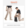 thumbnail image 3 of VEVOR FR Pants for Men Flame-Resistant Cargo Pants Multi-Pockets L Size Khaki, 3 of 9
