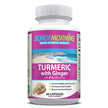 Turmeric Curcumin with Ginger & Bioperine - High Potency Anti-Inflammatory for Maximum Pain Relief and Joint Support, Non GMO Nutritional Supplement. 60