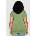 thumbnail image 5 of Women's Plus Size V Neck Short Sleeve Tee, 5 of 5