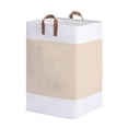 thumbnail image 2 of Luoshdecor Linen Laundry Hamper,Cube Bathroom Dirty Clothes Organizer Baske, Foldable Storage Basket for Toys,Pillows,Blankets,Clothes, 2 of 5