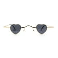 thumbnail image 2 of Tiny Heart Shape Pop Hippie Color Metal Rim Sunglasses Gold - Black, 2 of 4