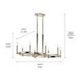 thumbnail image 6 of 52429PN Kichler Lighting Tolani - 8 Light Oval Chandelier In Soft Contemporary Style-20 Inches Tall and 21.5 Inches Wide-Polished Nickel Finish, 6 of 10