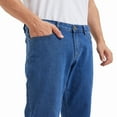 thumbnail image 4 of Coevals Club Men's classical jeans blue regular high quality five-pocket pants for men casual pants 30L 2# Blue 34, 4 of 7