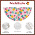 Lukts Pineapple And Leaves print color life Christmas Tree Skirt