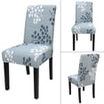thumbnail image 3 of Pattern Chair Covers for Dining Room Set of 4, High Stretch Removable Washable Parsons Chair Slipcover for Home Party Hotel Wedding Ceremony (Flower,4PCS), 3 of 7