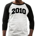thumbnail image 2 of 2010 College Style Three-Quarter Raglan Sleeve Baseball Shirt Unisex X-Large White/Black, 2 of 5