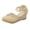 Beige, variant on Women's Espadrilles Closed Toe Sandals Ankle Strap Dressy Platform Wedge Sandal Ladies Summer Low Wedges Shoes size 6.5 Black