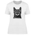 thumbnail image 1 of Cute Grunge Kitten Sketch T-Shirt Women -Image by Shutterstock, Female Medium, 1 of 2