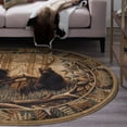 thumbnail image 6 of Novelty Area Rug (2'8'' x 4' Oval) Lodge Beige, Brown Indoor Oval Easy to Clean, 6 of 6