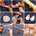 thumbnail image 4 of 89 Piezas Juego de es de Polimérica Círculo Geometría Herramienta para Patrón de Gota Cuelga para Cerámica Macarena Corte de pendientes, 4 of 8