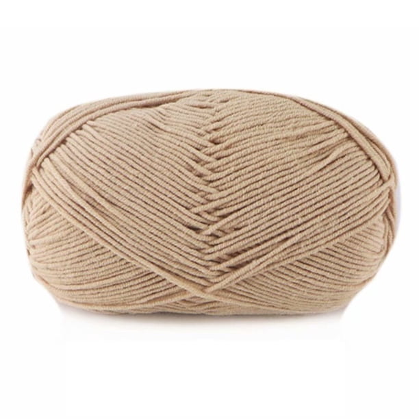 Yuarrent Hilo de ganchillo, hilo de tejer multicolor, artesanías para ropa de bebé, juego de madejas de hilos flexibles, artes de 4 capas para Artesanía 18Caqui