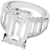Alexandria Collection Sterling Silver Cubic Zirconia Celebrity Inspired Bridal Ring