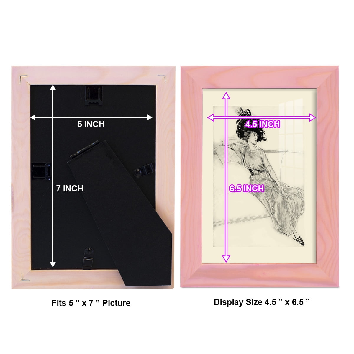 Feather Hat I -Framed Print w/glass-Sunset Pink
