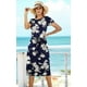 thumbnail image 4 of Vestido Simier Fariry para mujer, casual, de verano, con estampado floral, lirio azul, 4 of 6