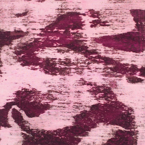 Ahgly Company Indoor Square Abstract Bright Maroon Red Abstract Area Rugs, 6' Square