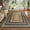 Yellow, variant on 5' x 8' Braided Jute Print Area Rug Washable Non-Slip Pet Friendly Carpet with Concentric Design, Stain Resistant for Living Room, Bedroom & Home Office