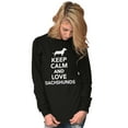 thumbnail image 3 of Keep Calm Love Dachshunds Dog Joke Long Sleeve TShirt Men Women Brisco Brands S, 3 of 5