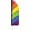 4-foot Rainbow, variant on In the Breeze 4557 — 4' Heavy Duty Open Gradient Double Sided Feather Banner — Flag for Businesses and Events