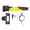 Yellow, variant on YAHHU Portable Compact Mini Bicycle Air Pump for Mountain and Road Bikes, Lightweight Hand Air Pump with Frame Mounting Kit, Ball Needle, and Valve Adapters, 7.7 inches / 19.5 cm, Gray